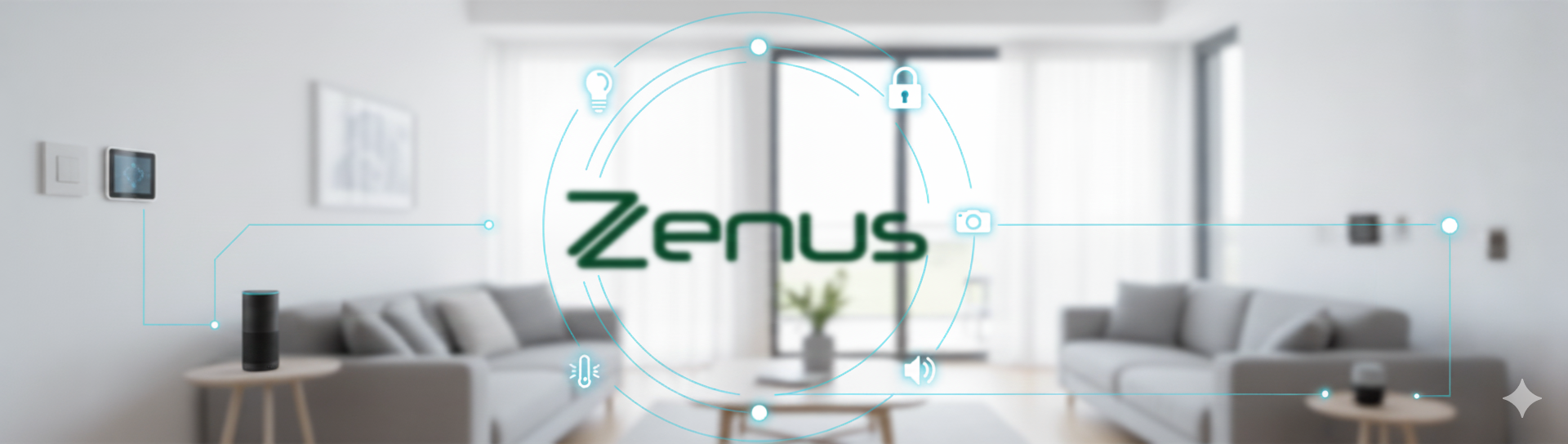 Interior de una casa moderna inteligente